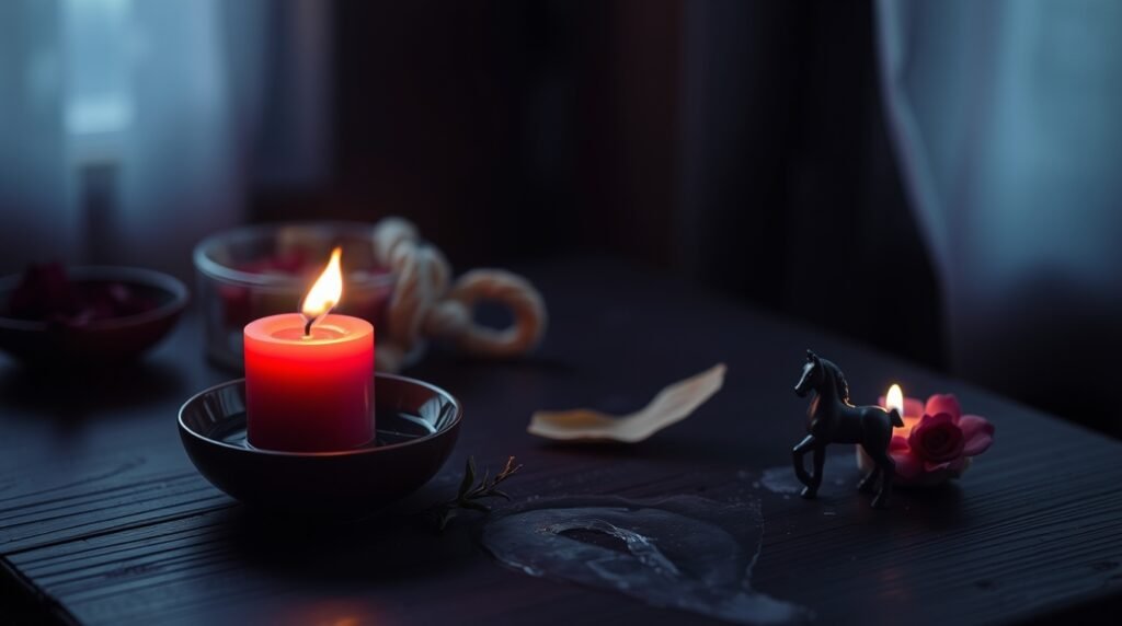 The Fire Horse: Its Symbolism and sacred energy Ritual altar for the horse of fire